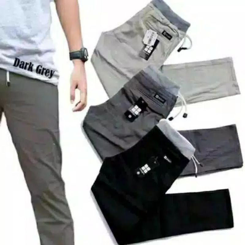 GRATIS 3 PCS  CHINOS Panjang DEWASA CELANA KERJA SLIMFIT BAGGY PANT KOLOR panjang CELANA RIB SIZE ST
