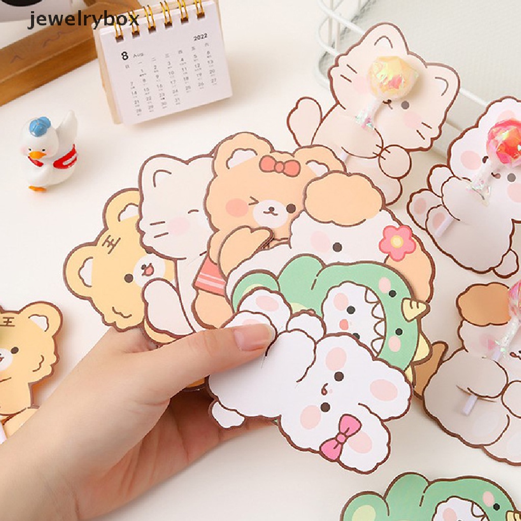[jewelrybox] 20pcs Cute Animal Candy Lollipop DIY Kartu Hias Untuk Perlengkapan Pesta Anak Butik