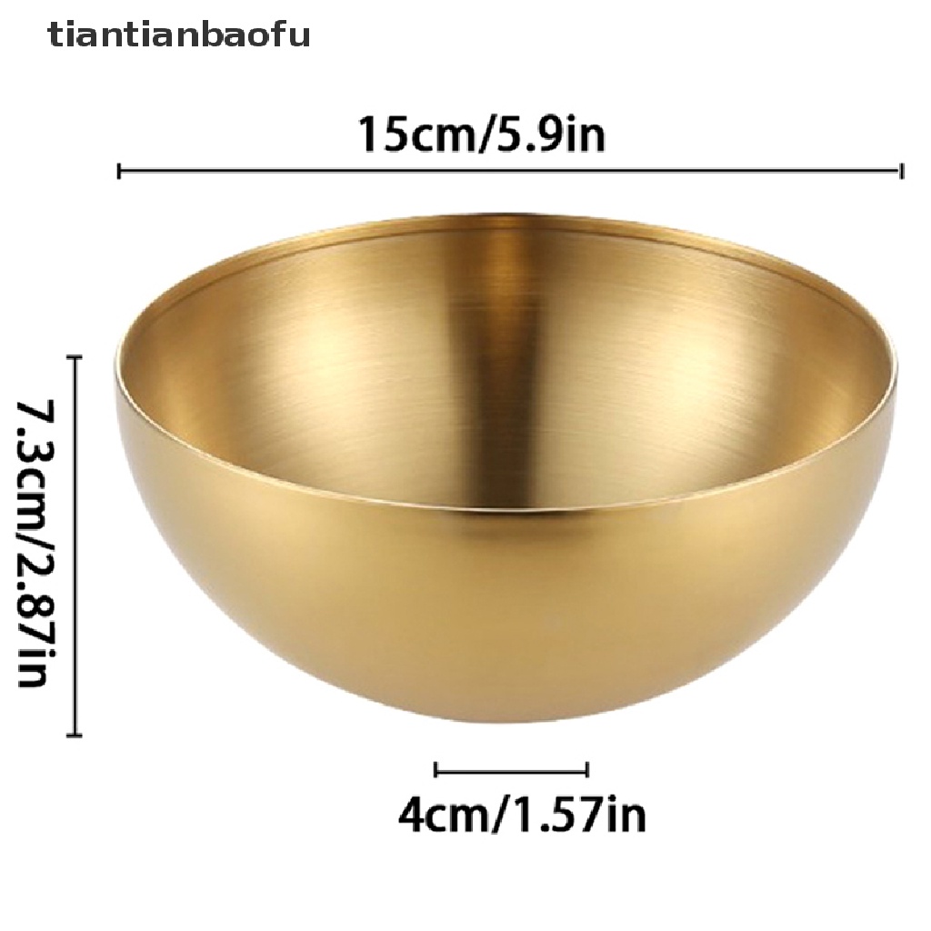 [tiantianbaofu] Mangkuk Stainless Steel Salad Soup Mixing Serving Korea Metal Pasta Storage Bowls Butik