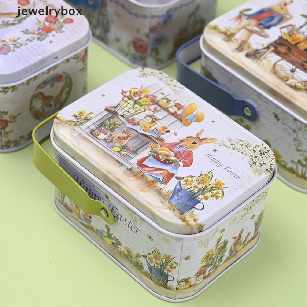 [jewelrybox] Vintage Kecil Koper Penyimpanan Tinplate Candy Box Gift Box Paskah Dekorasi Butik