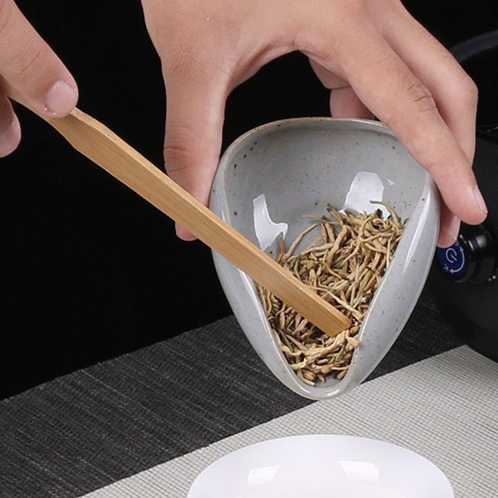 [Elegan] Sendok Teh Longgar Madu Bumbu Dapur Keramik Gula Garam Bumbu Kungfu Tea Shovel