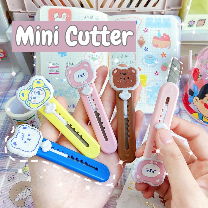 Pisau Cutter Mini Lucu Silet Pemotong Kertas Mini Portable ST0026