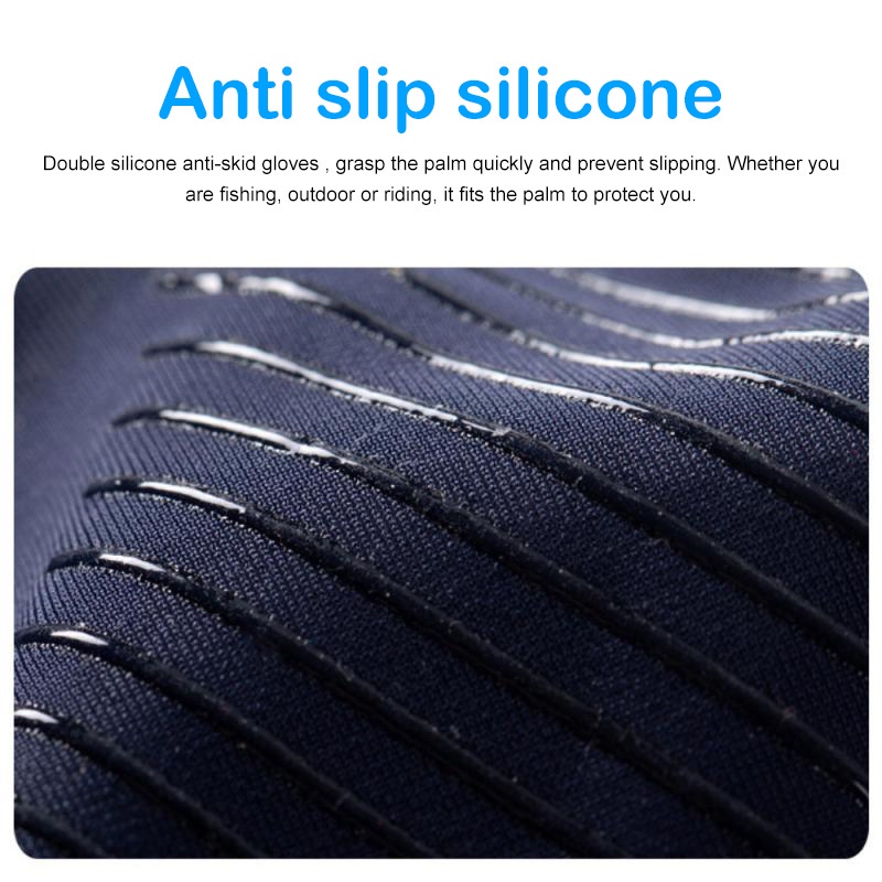 Sarung Tangan Motor Sepeda Pria Wanita Pelindung dari sinar matahari dan debu Ice Silk Gloves Anti Slip Es Sutra Nyaman dan Bernapas Cewek Anti Air Touch Screen Setengah Jari Half Finger