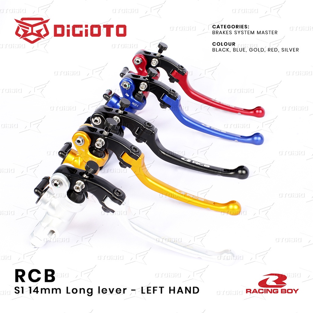 Racing Boy RCB Master rem radial S1 14mm Long Lever - Kiri