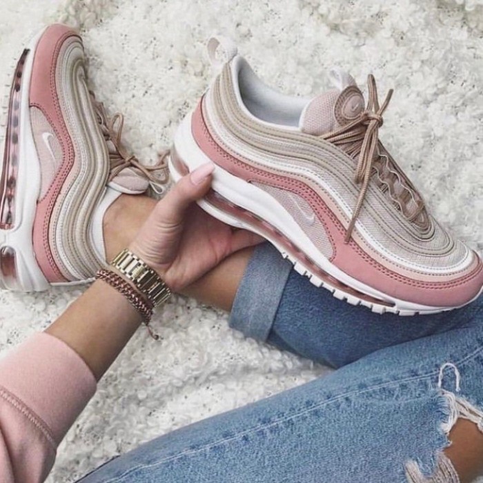 Sepatu Nike AirMax 97 Rush Pink//Nike AirMax 97 Black/White Original - Pink, 36