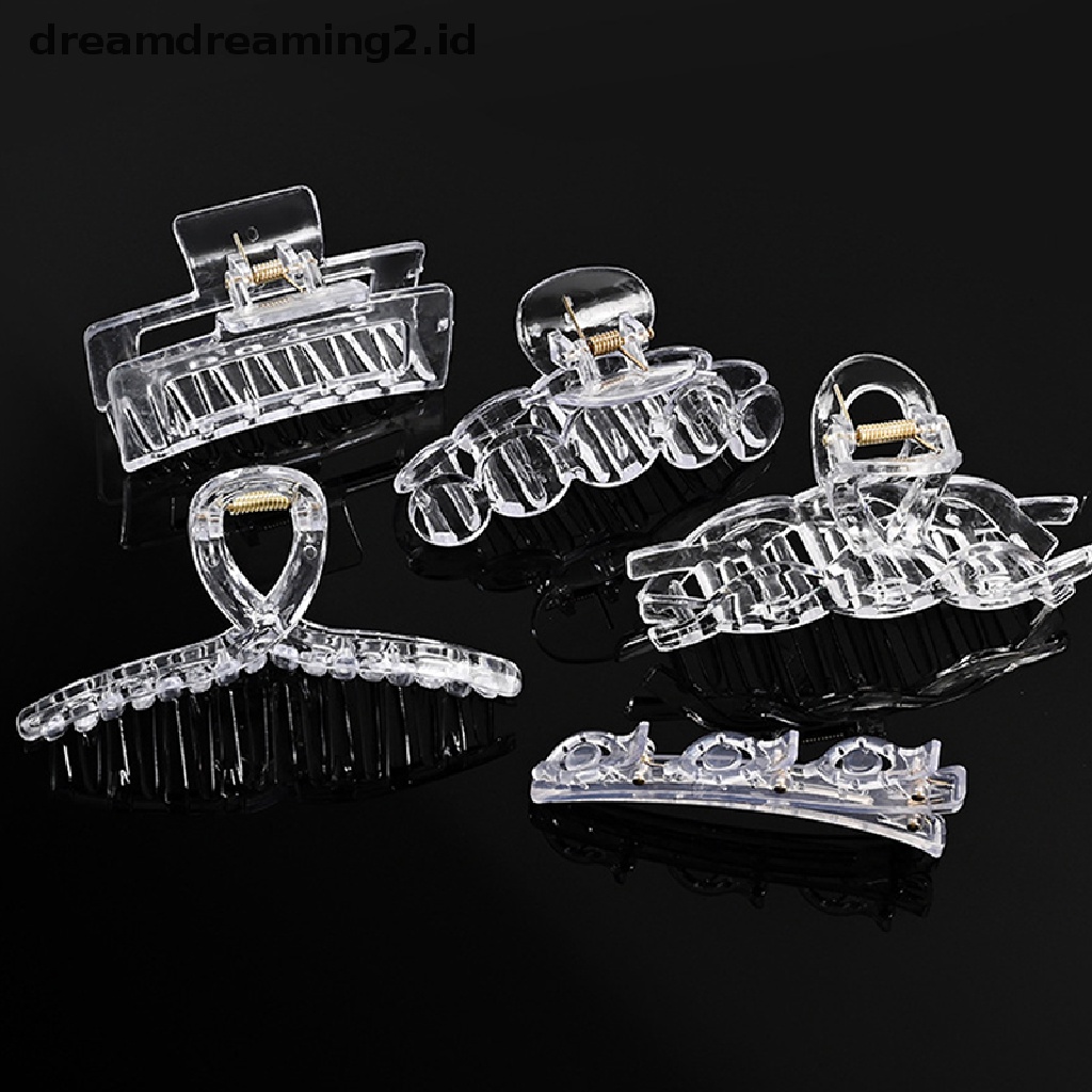 (hot) Acrylic Clear Claw Plastik Transparan Jepit Rambut Kosong Hairpin Base Untuk Membuat Perhiasan DIY Fashion Aksesoris Rambut Gadis//