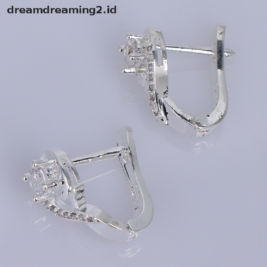 (hot) Anting Penurun Berat Badan Cubic Zirconia Earrings Stimulasi Titik Akupuntur Pembakar Lemak//