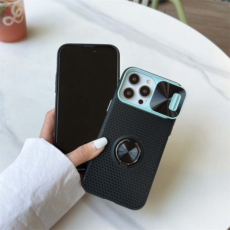 360 ° Casing Holder IPhone Untuk Proteksi Lensa Slide14 13 12 11 Pro X XS Max7 8 14 Plus XR Casing Belakang