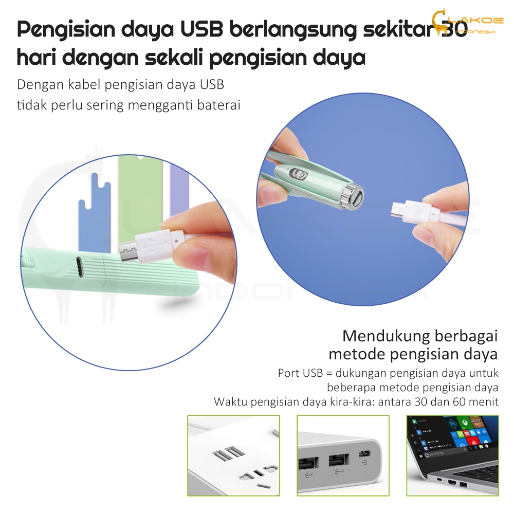 Lakoe 4in1 Alat Pembersih Telinga Bayi Silikon/Korek Kuping LED Lampu Senter Rechargeable/Ear pick Earpick Nose Tweezer