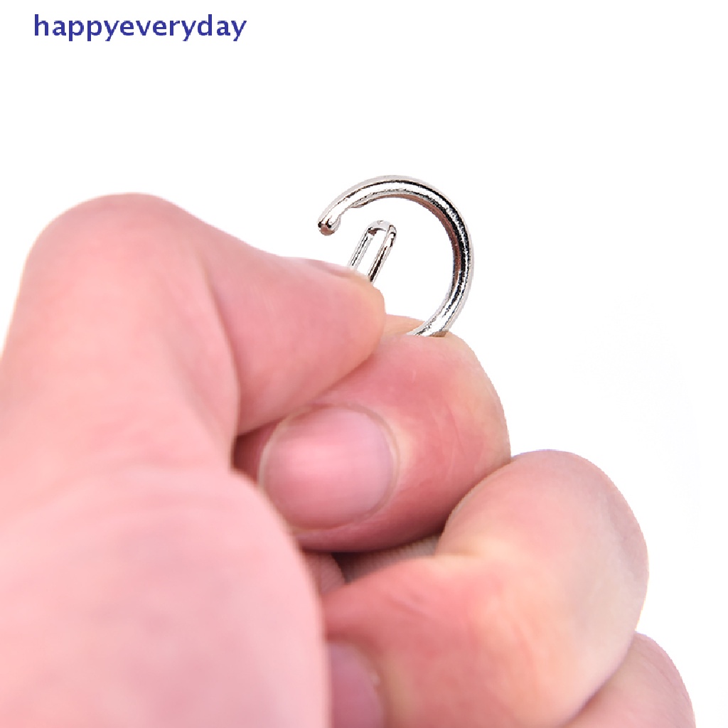 [happy] 10pcs DIY Dipoles Perak Keyring Keychain Split Ring Pendek Rantai Key Rings [ID]