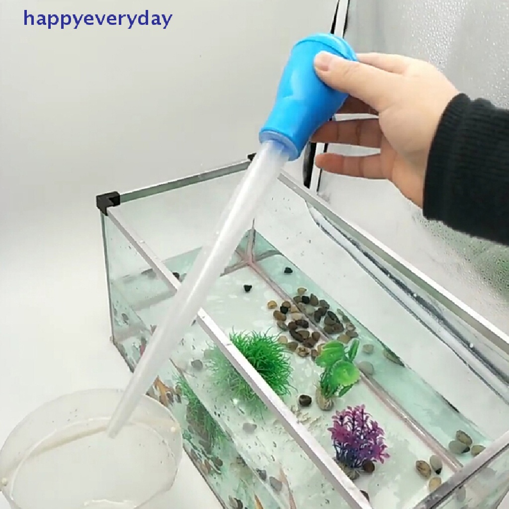 [happy] 30ml Supply tube aquarium Alat Bersih Pipet fish tank siphon pump water changer [ID]