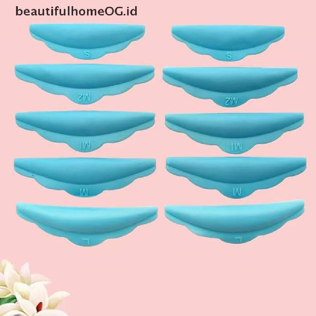 // Lebaran// 5pasang Lash Lift Lifg Curlers Curl Silicone Shields Pads Hijau Reusable **