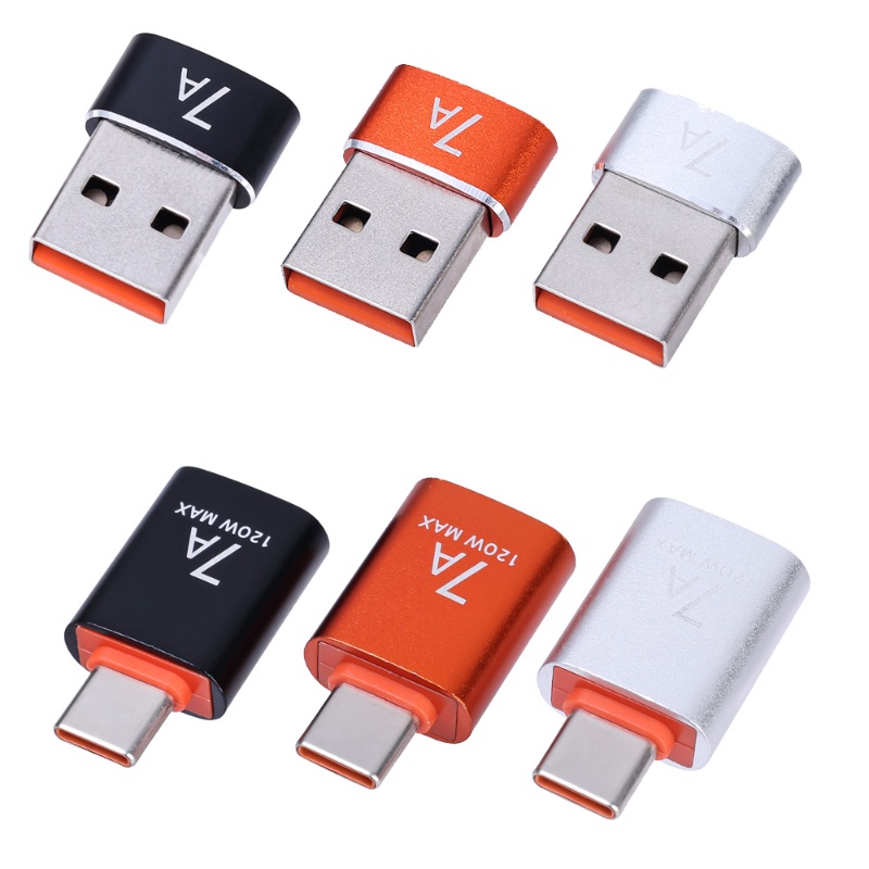 Adaptor Cas Tipe-C Ke USB3.0/Adaptor 7A Mini Alloy High-speed Untuk Laptop Tablet Handphone