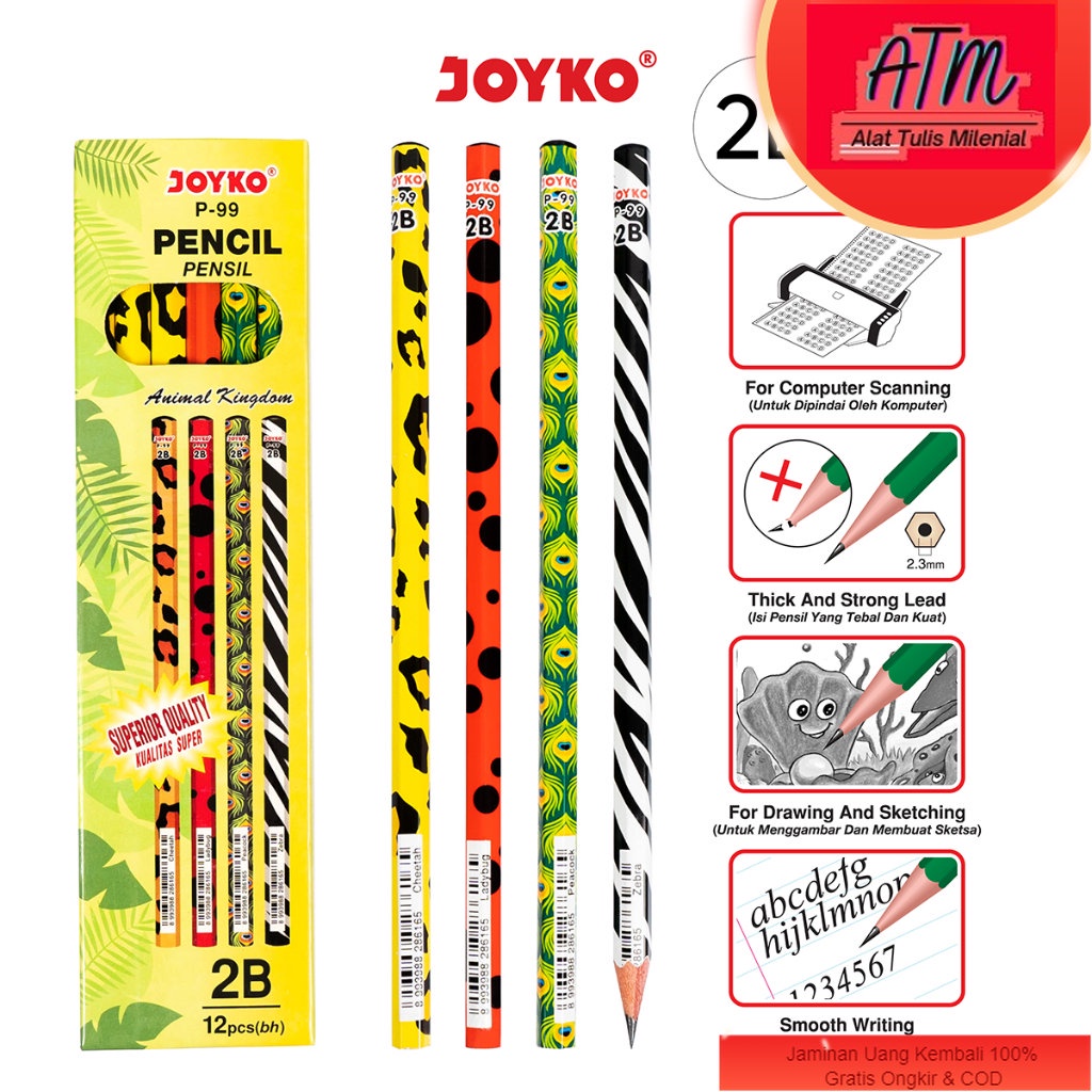 

Pencil Pensil Joyko P-99 2B 1 BOX 12 PCS