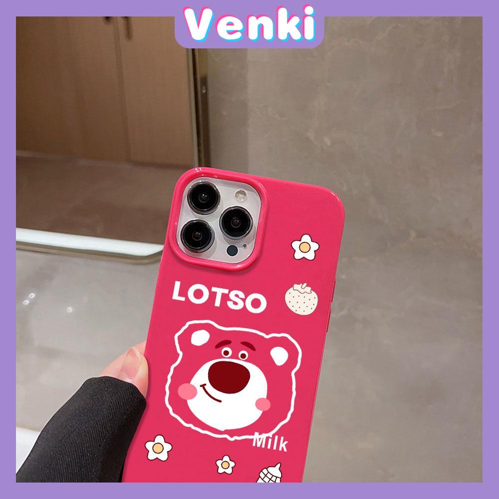 Case for iPhone 11 Soft TPU Glossy Rose Red Candy Case Cute Cartoon Bear Camera Protection Shockproof For iPhone 14 13 12 11 Pro Max 7 8 Plus X XR