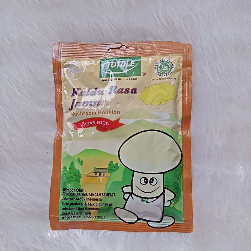 Totole kaldu jamur vegan, kaldu jamur murah 40gr
