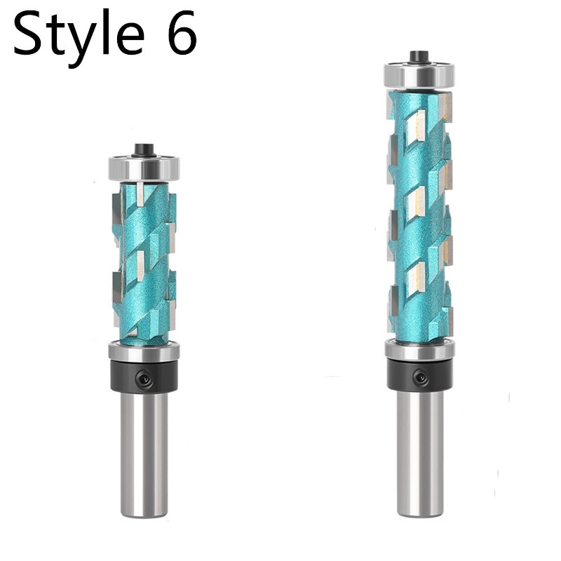 [AYBX] Flush Trim Solid Spiral Top Bearing Cnc Router Bit Compression-cut End Mill Bit Face Pemotong Milling Kayu