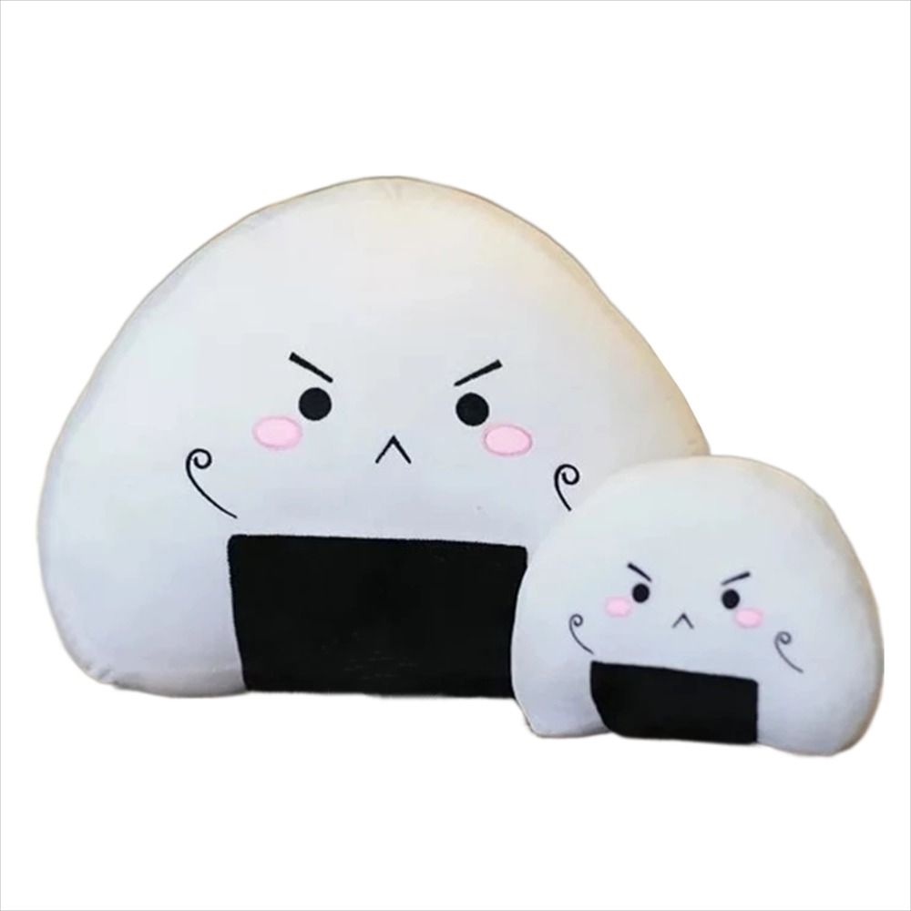 Lanfy Rice Ball Mainan Mewah Lembut Jepang20/36cm Elemen Kedua Putih Mini Sushi Plush Cushion