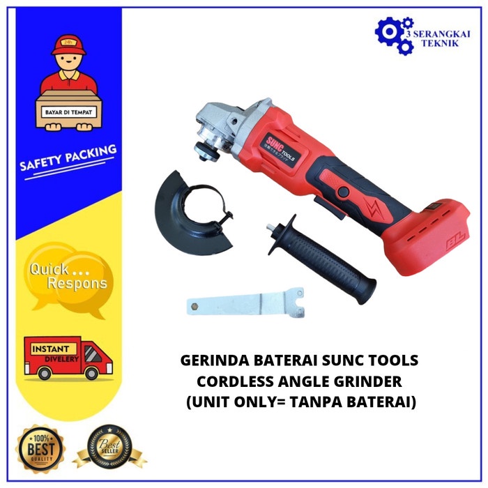 Cordless Grinder SUNC Gerinda Tangan Baterai (Unit Only) No Baterai