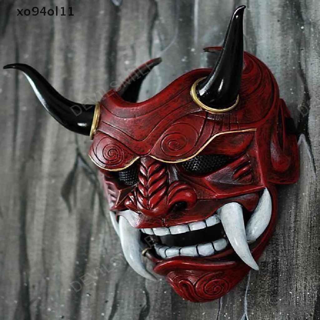 Topeng Topeng Topeng Topeng Prajna Setengah Wajah Samurai OL Hantu Jepang Hannya