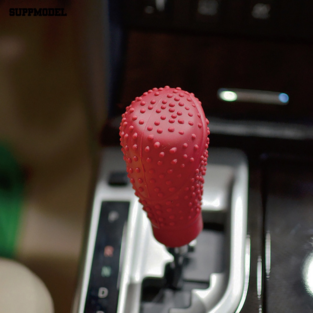 Suppmodel Universal Mobil Silikon Lembut Gear Knobs Lever Shifter Cover Pelindung Non-slip