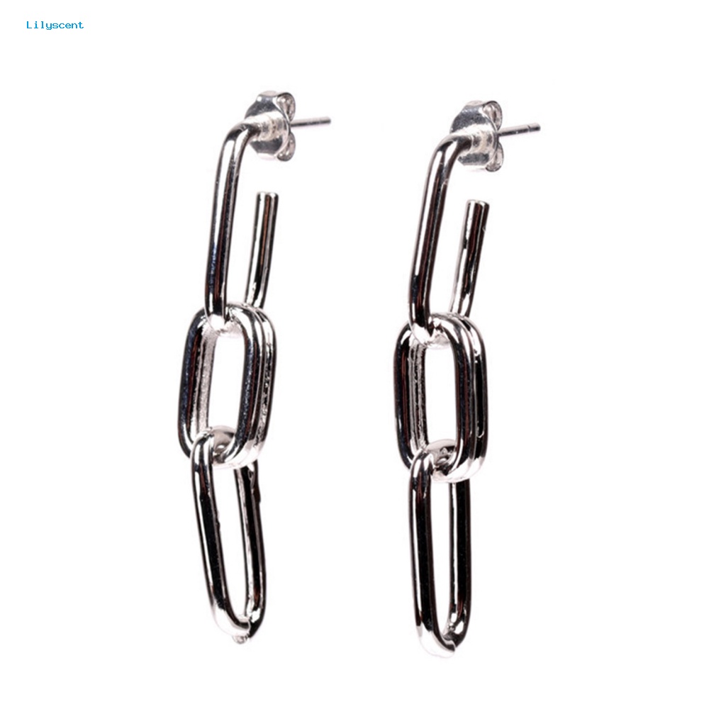 Lilyscent 1pasang Electroplating Stud Earrings Perhiasan Aksesori Fashion Perhiasan Aksesoris Earrings Retro