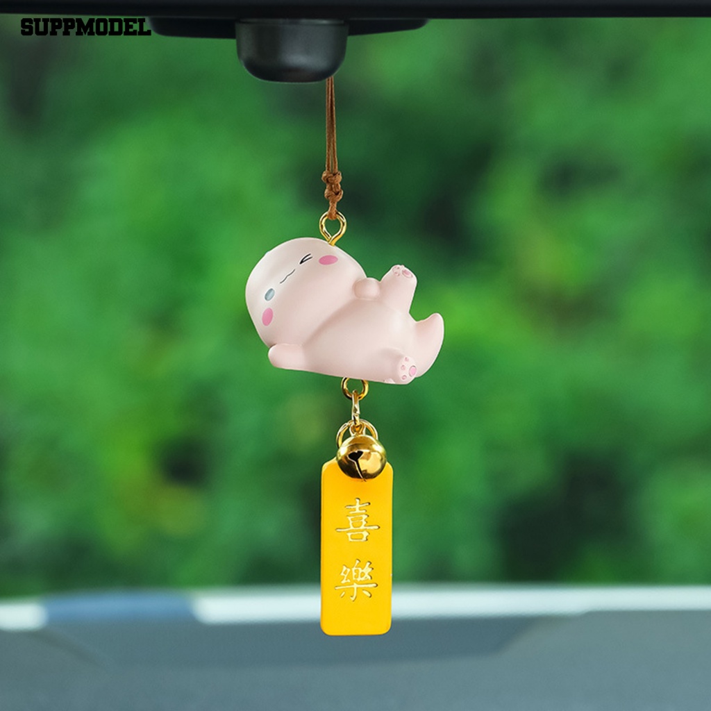 Suppmodel Compact Car Hanging Decoration Aksesoris Mobil Mobil Dinosaurus Kecil Lucu Hiasan Buatan Tangan Cat