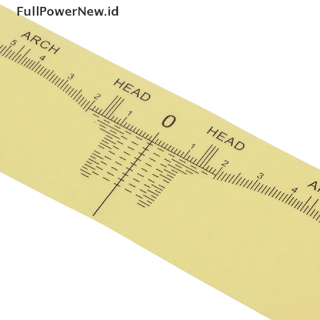 Power Tato Permanen Sekali Pakai Pengukur Alis Penggaris Stiker Stensil ID