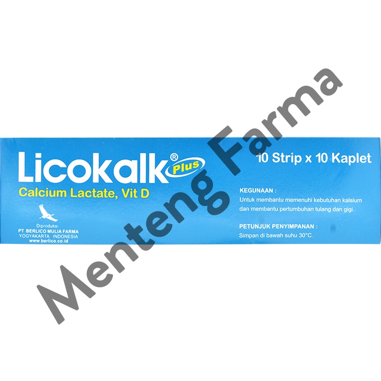 Licokalk Plus Papermint 300 mg 10 Kaplet - Suplemen Kalsium