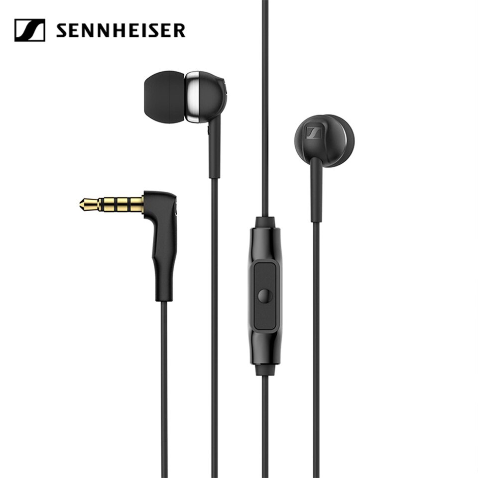 Sennheiser CX 80S Headset Headset Earphone Sport HIFI Kabel 3.5mm Stereo Dengan Mic Untuk iPhone/Samsung