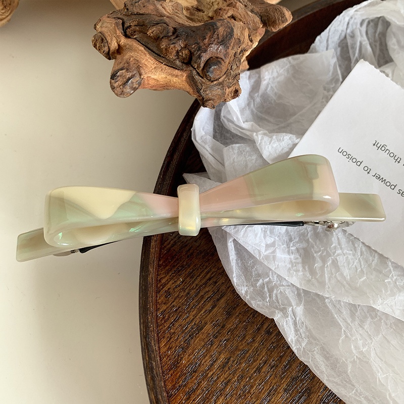 1pc Ikatan Simpul Duckbill Jepit Rambut Untuk Wanita Ins Bertekstur Marmer Asam Asetat Jepit Rambut Gadis Aksesori Rambut