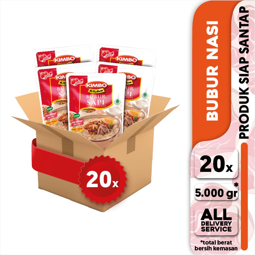 

Kimbo Kitchen Bubur Sapi 1 Box [Paket 38]