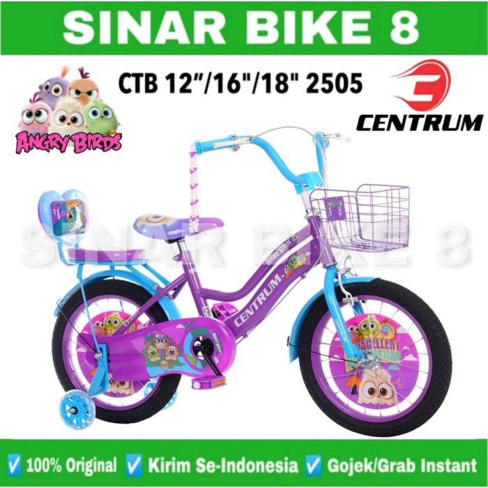 Sepeda Anak Perempuan Wofa LOL/CENTRUM 2505 Angry Birds Ukran 12 16 18 Inch