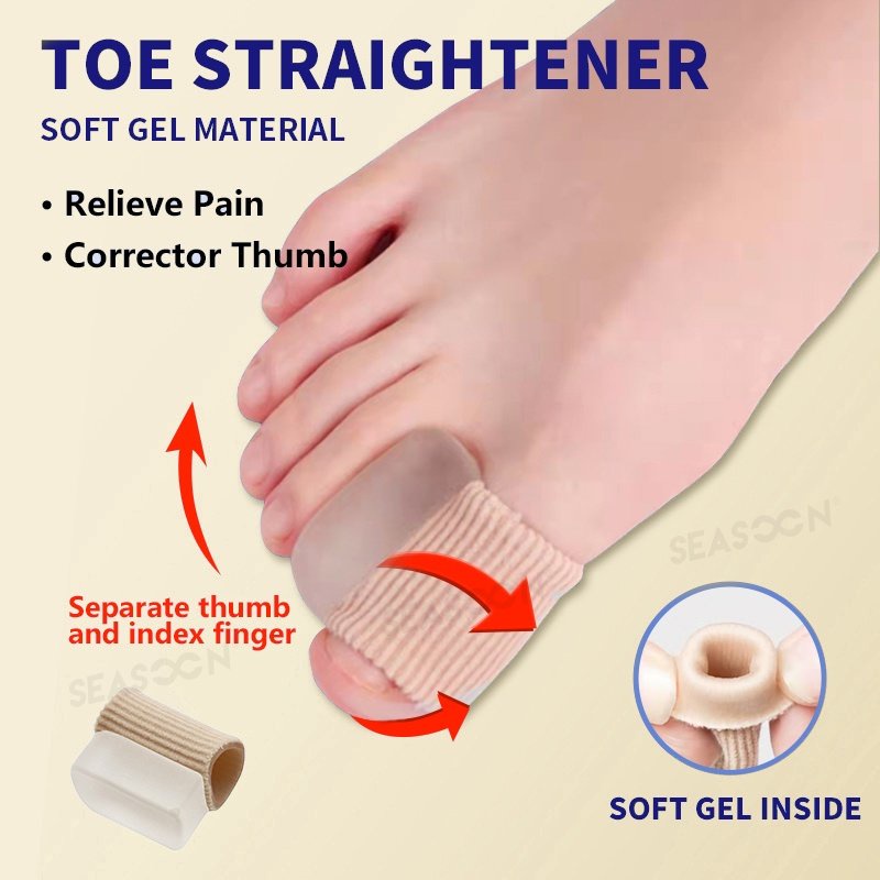 Penyangga Pelurus Jari Kaki Besar Pelindung Jempol Pelindung Jari Kaki Pemisah Jari Kaki Korektor Bunion Gel Silikon 1Pc