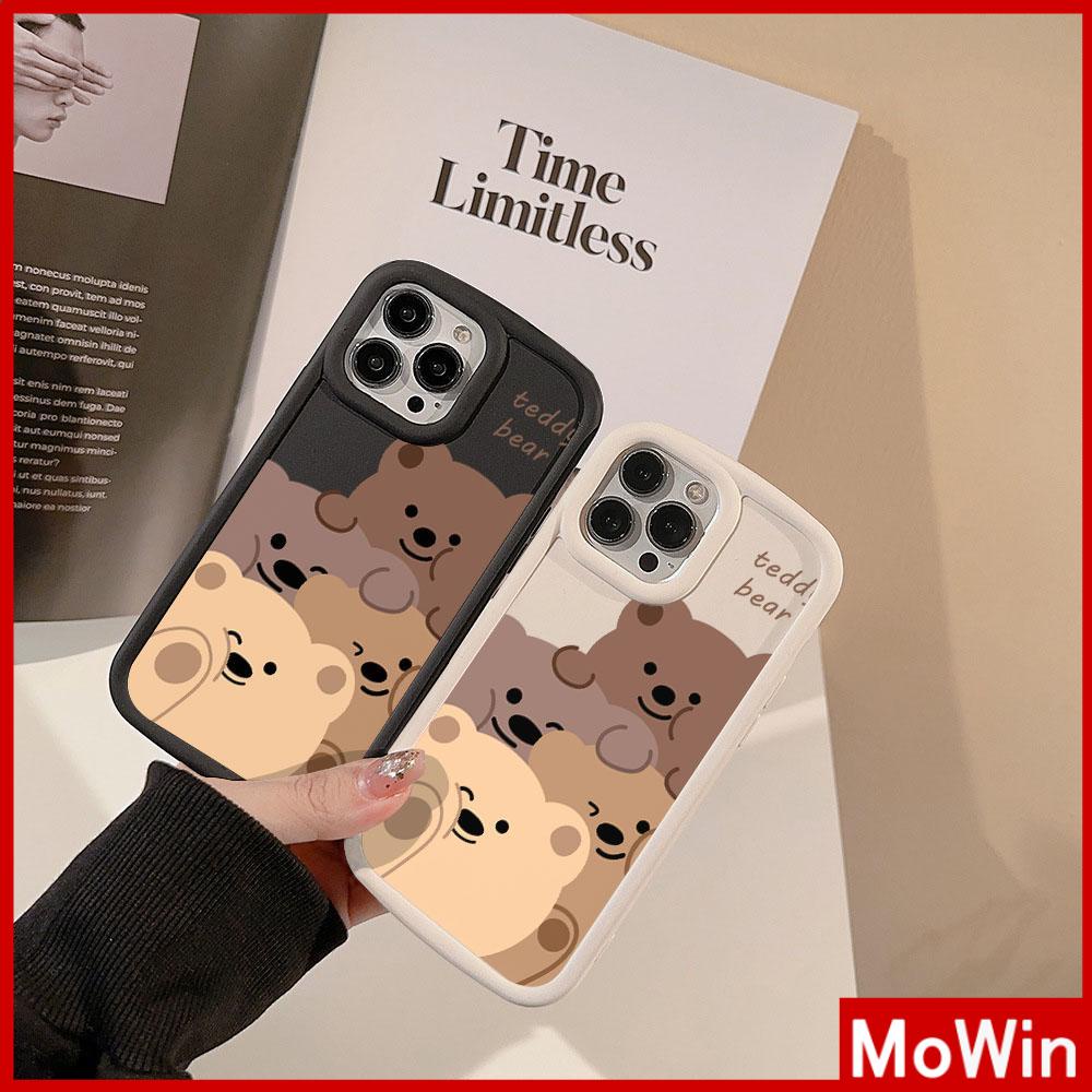 For iPhone 14 Pro Max iPhone Case Matte TPU Soft Case Black Beige Shockproof Protection Camera Cute Brown Bear Compatible with iPhone 13 Pro max 12 Pro Max 11 xr xs max 7Plus