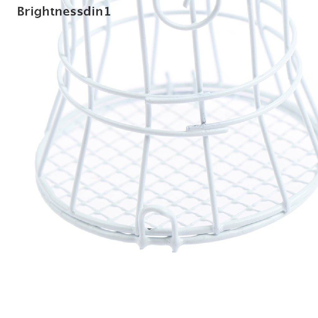 [Brightnessdin1] 1 Pc Logam Putih Sangkar Burung Candy Box Hadiah Pernikahan Besi Wedding Birdcage Boxes Butik