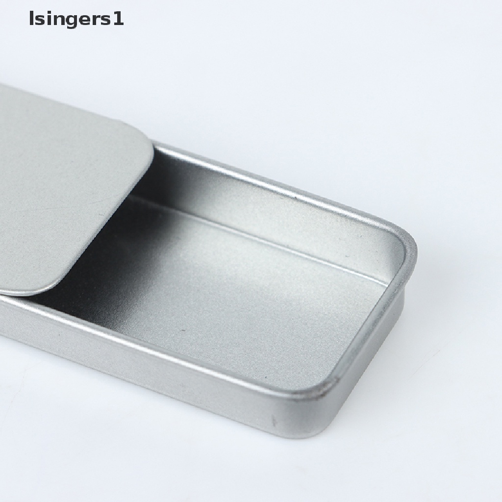 [lsingers1] Kotak Kaleng Portable Mini Besi Slide Penutup Penyimpanan Perhiasan Pill Cases Wadah Bisa Butik