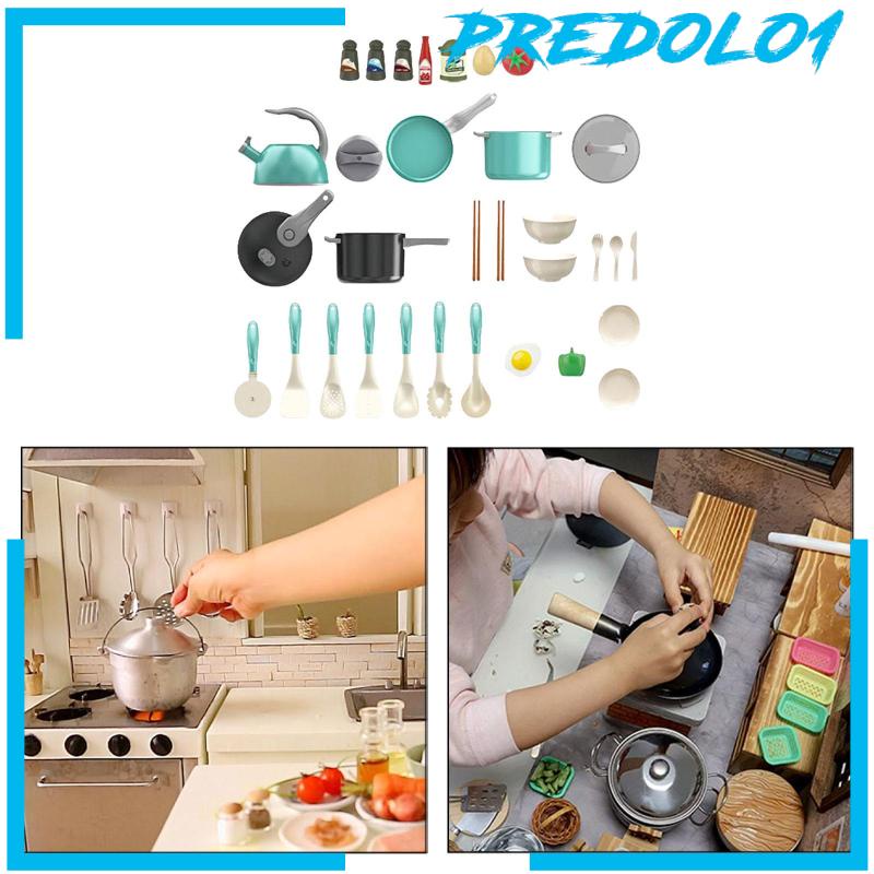 [Predolo1] 32x Mainan Dapur Set Aksesoris Dapur DIY Untuk Hadiah Ulang Tahun Anak