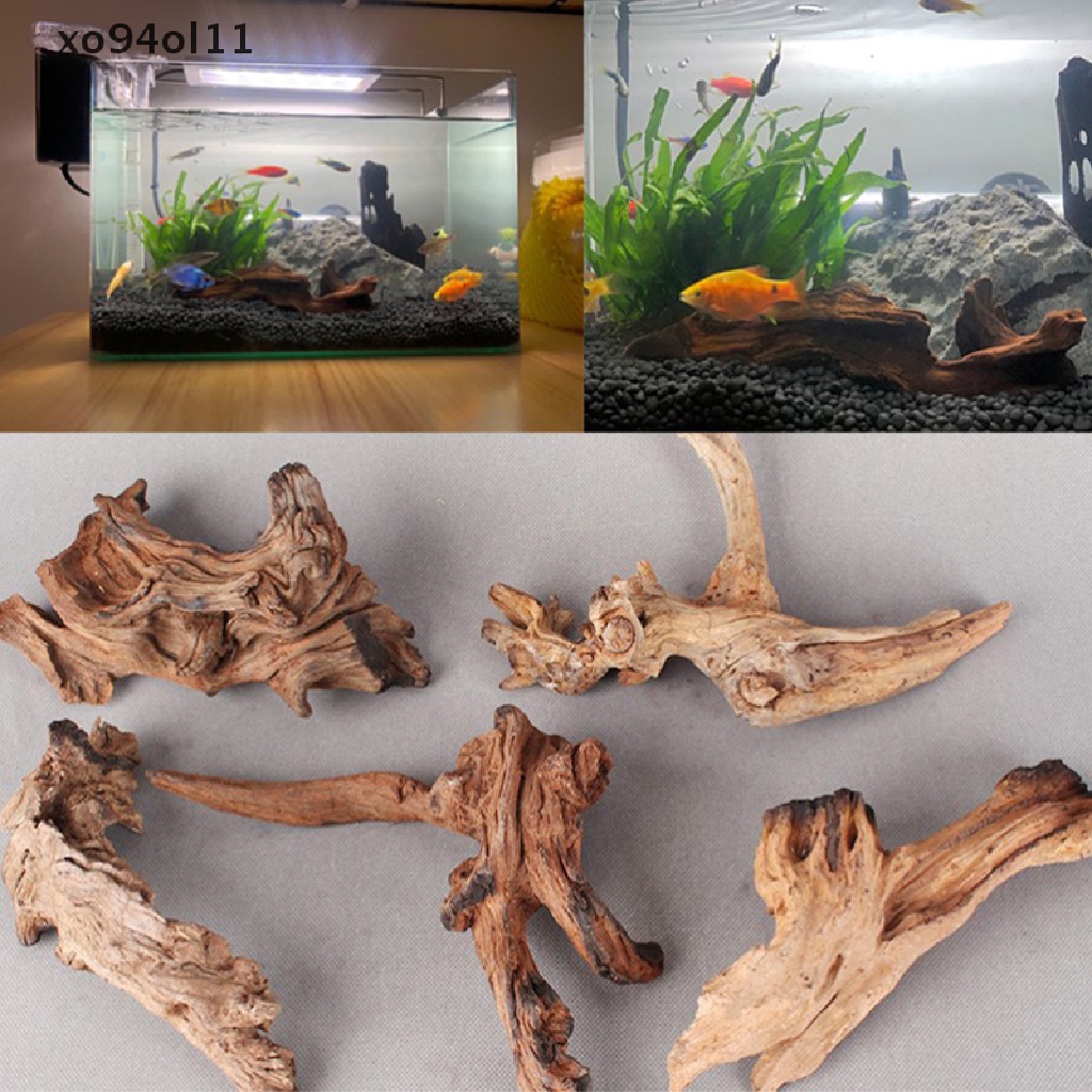 Xo Drift Wood Fish Drift Pohon Alami Karang Pendaki Reptil Decor OL