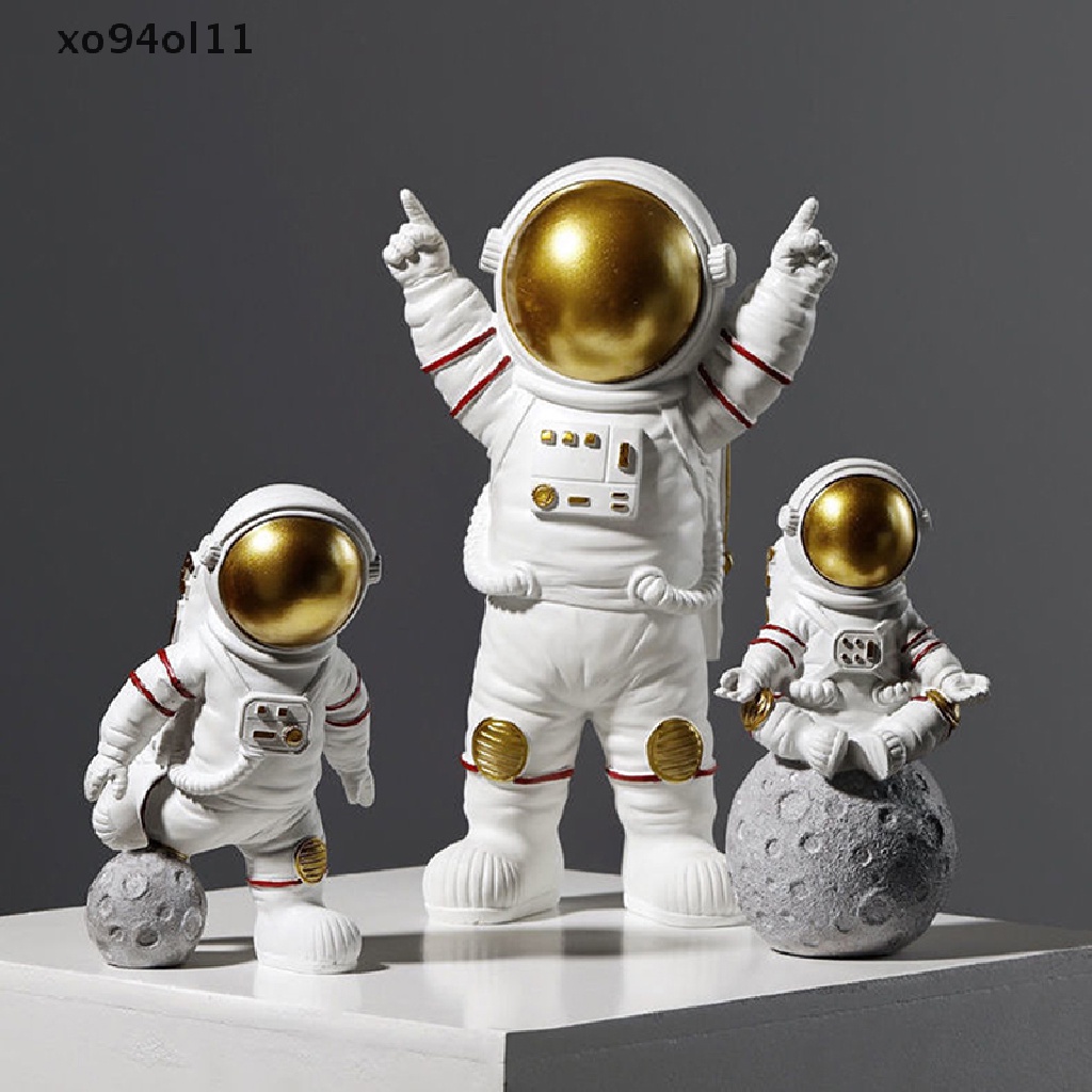 Xo Patung Astronot Nordic Patung Resin Dekorasi Rumah Modern Hiasan Meja OL