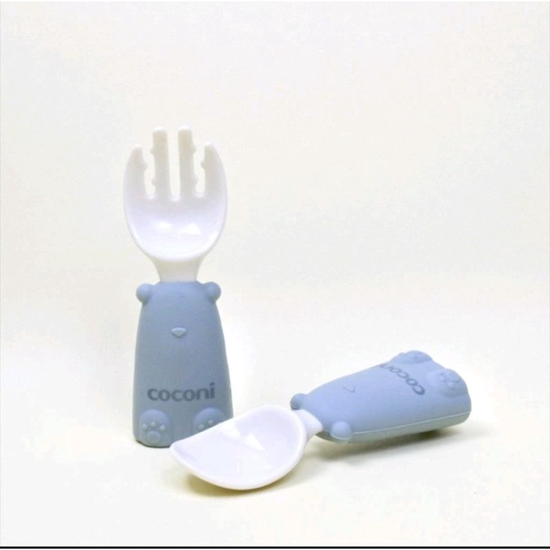 COCONI LITTE BEAR FORK&amp;SPOON SET/SENDOK MAKAN GARPU ANAK