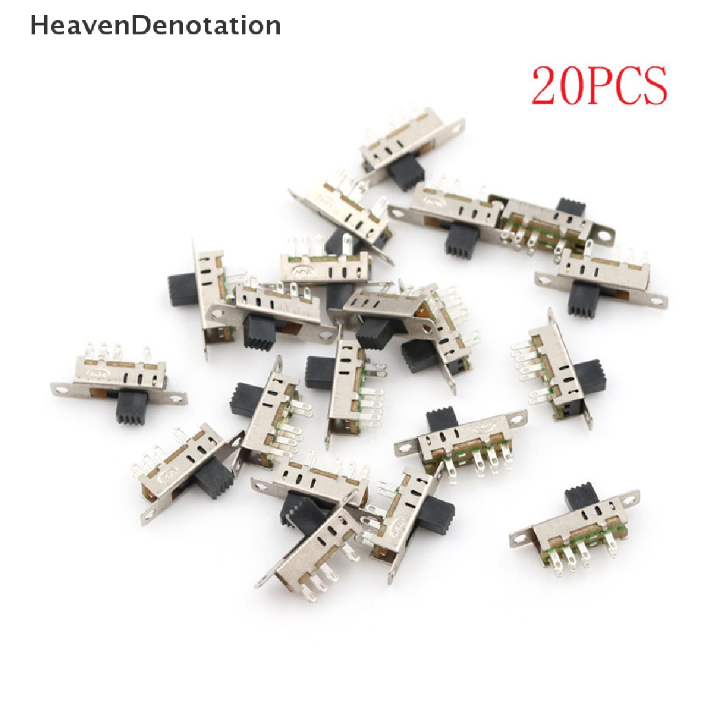 [HeavenDenotation] 20pcs SS23E04 Saklar Toggle Ganda 8pin DP3T Handle Panjang 5mm Saklar Slide  Hdv