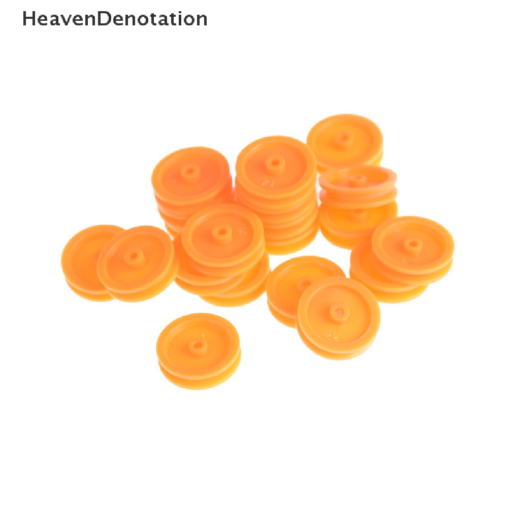 [HeavenDenotation] 20pcs 2mm Lubang Katrol Sabuk Plastik Orange Untuk DIY RC Mainan Mobil Pesawat HDV