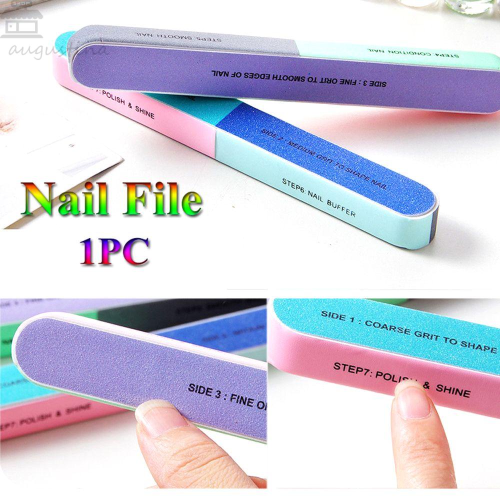 Agustinina Kikir Kuku Manicure Nail Accessoires Alat Kecantikan Strip Spons Amplas Kuku Warna Warni Nail Remover Nail Buffer