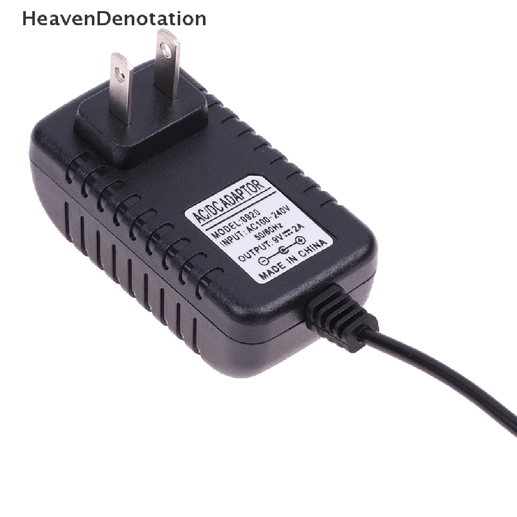 [HeavenDenotation] Ac/dc 9V 2A Switching Power Supply Adapter Polarity Terbalik Negatif Luar Plug EU US UK 5.5mm x 2.1mm-2.5mm HDV