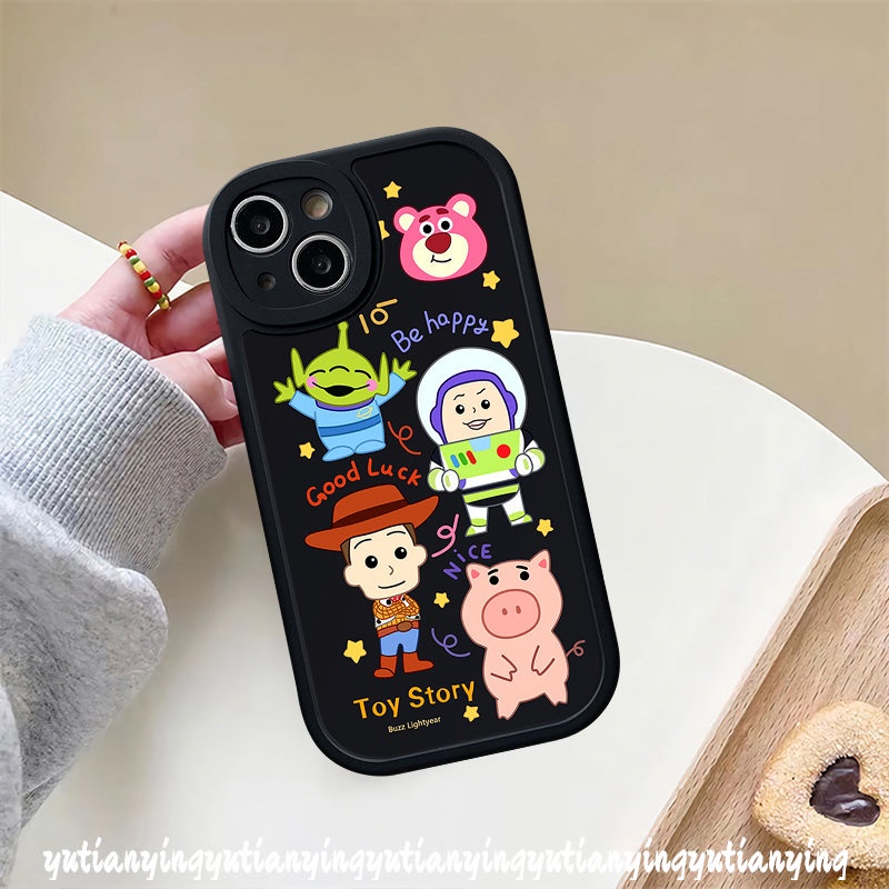 Lovely Strawberry Bear Lotso Case For Infinix Hot 10s 11 11s 10 Lite 10T Note 8 Hot 10 11 10s 11s 9 Play 10T Smart 6 5 Lens Protector Soft Cute Cartoon Toy Story Tpu Back Cover