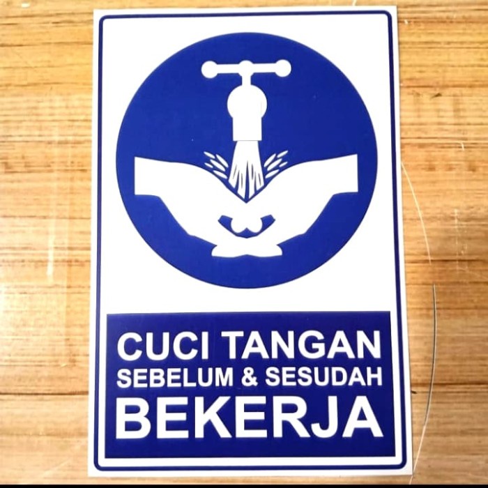 

SIGN STICKER K3 RAMBU CUCI TANGAN SEBELUM DAN SESUDAH BEKERJA 15X20CM