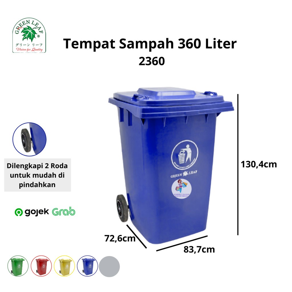 Tempat Sampah BIO Dustbin 360 Liter 2360 Green Leaf