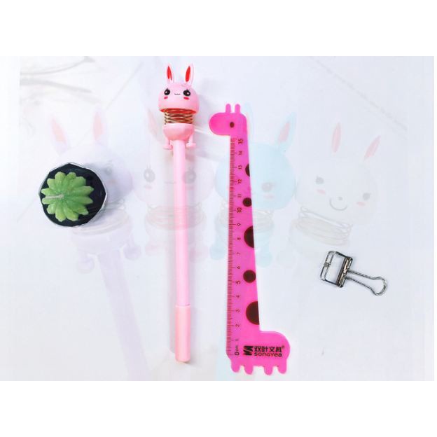 SS Pena Bouncing Karakter Kelinci Pena Per Rabbit Stationary Murah Import