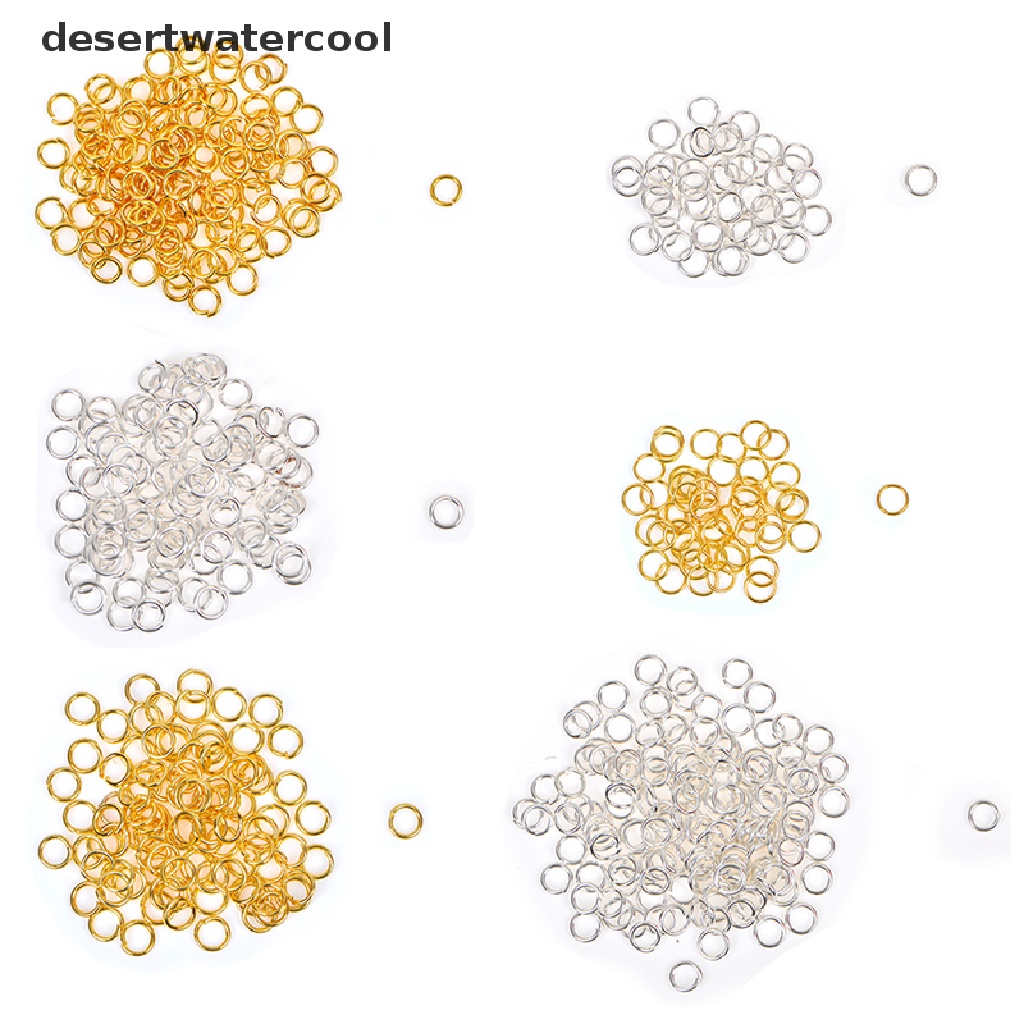 Deid Cincin Lompat Terbuka Konektor Manik-Manik3Per4/6mm Emas Perak Untuk Perhiasan DIY Aksesoris Martijn